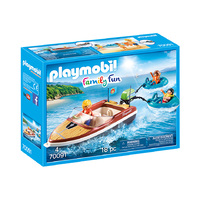 Playmobil Family Fun - Speedboat with Tube Riders