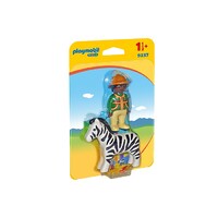 Playmobil 1.2.3 - Ranger with Zebra
