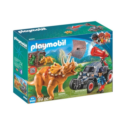 Playmobil The Explorers - Enemy Quad with Triceratops