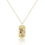 Couture Kingdom - Peanuts - Joe Cool Dog Tag Necklace Gold