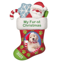 2022 Hallmark Keepsake Ornament - Pet's Fur-st Christmas Stocking Photo Frame