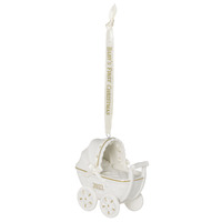 2022 Hallmark Keepsake Ornament - Baby's First Christmas Pram Porcelain
