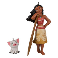 2022 Hallmark Keepsake Ornament - Disney Moana and Pua Set of 2