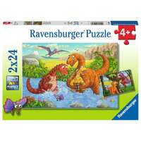 Ravensburger Puzzle 2 x 24pc - Dinosaurs at Play