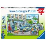 Ravensburger Puzzle 2 x 24pc - Police at Work