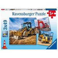 Ravensburger Puzzle 3 x 49pc - Digger at Work