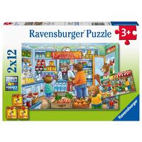 Ravensburger Puzzle 2 x 12pc - Let's Go Shopping