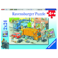 Ravensburger Puzzle 2x24pc - Working Trucks