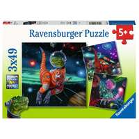 Ravensburger Puzzle 3 x 49pc - Dinosaurs in Space