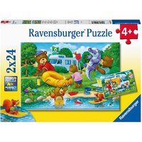 Ravensburger Puzzle 2 x 24pc - Bear Family Camping Trip