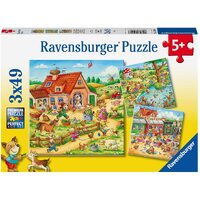Ravensburger Puzzle 3 x 49pc - Animal Vacation