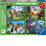 Ravensburger Puzzle 4x100pc - Minecraft Bumper Pack