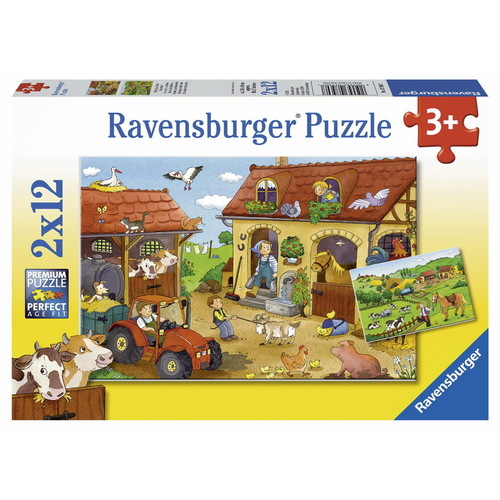 Ravensburger Puzzle 2 x 12pc - Working on the Farm