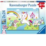 Ravensburger Puzzle 2 x 24pc - Fairytale Unicorn