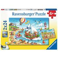 Ravensburger Puzzle 2 x 24pc - Seaside Holiday