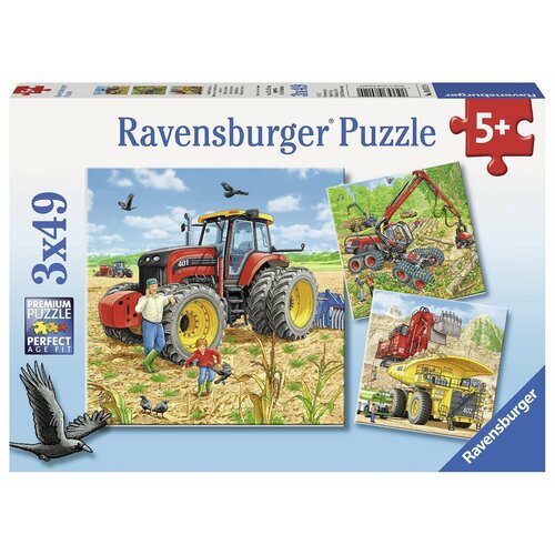 Ravensburger Puzzle 3 x 49pc - Big Machines