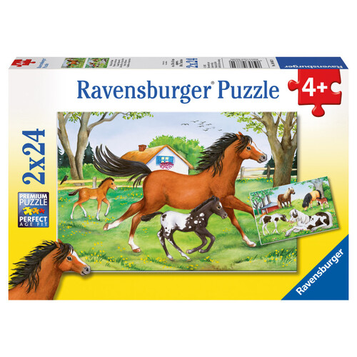 Ravensburger Puzzle 2 x 24pc - World of Horses