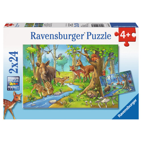 Ravensburger Puzzle 2 x 24pc - Animals of the Forest