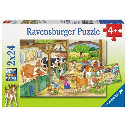 Ravensburger Puzzle 2 x 24pc - Merry Country Life