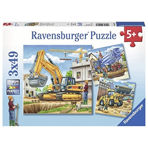 Ravensburger Puzzle 3 x 49pc - Construction Vehicle