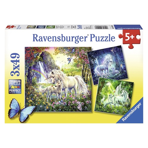 Ravensburger Puzzle 3 x 49pc - Beautiful Unicorns
