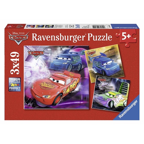 Ravensburger Puzzle 3 x 49pc - Disney Pixar Cars - On the Racetrack 