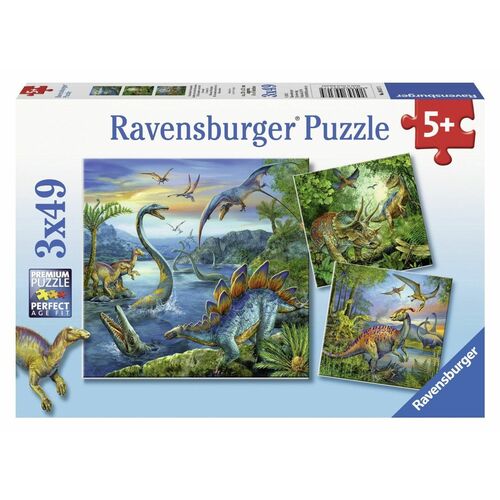 Ravensburger Puzzle 3 x 49pc - Dinosaur Fascination