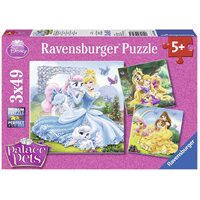 Ravensburger Puzzle 3 x 49pc - Disney Palace Pets - Belle, Cinderella, Rapunzel