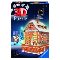 Ravensburger 3D Puzzle 216pc - Gingerbread House Night Edition