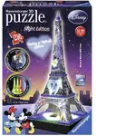 Ravensburger 3D Puzzle 216pc - Mickey & Minnie Eiffel Tower Night Edition