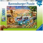Ravensburger Puzzle 100pc XXL - Savannah Jungle Waterhole