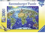 Ravensburger Puzzle 300pc - World Landmarks Map