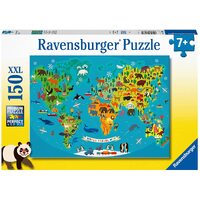 Ravensburger Puzzle 150pc XXL - Animal World Map