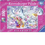 Ravensburger Puzzle 100pc XXL - Glitter Amazing Unicorns