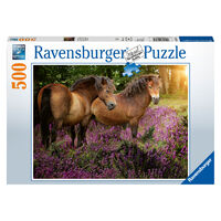 Ravensburger Puzzle 500pc - Ponies in the Flowers