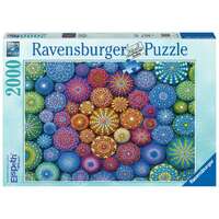 Ravensburger Puzzle 2000pc - Radiating Rainbow Mandalas