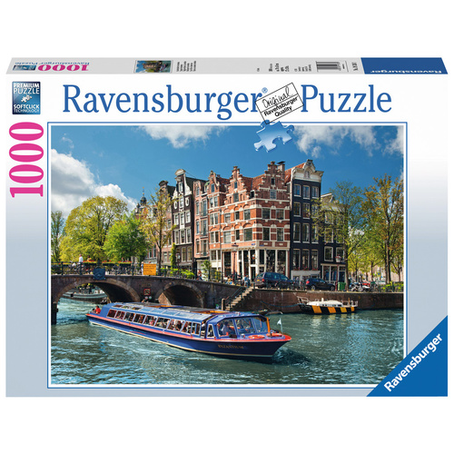 Ravensburger Puzzle 1000pc - Canal Tour In Amsterdam