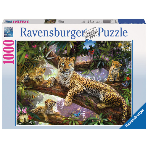 Ravensburger Puzzle 1000pc - Leopard Family