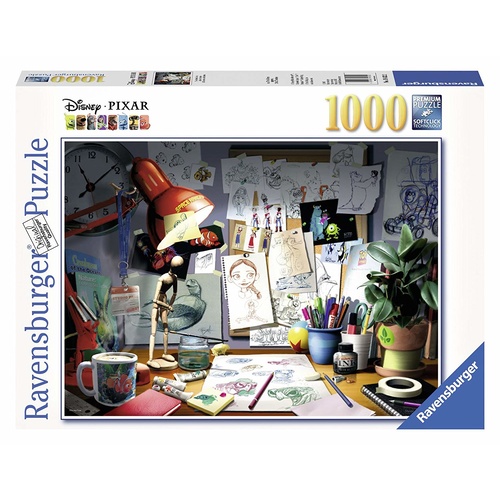 Ravensburger Puzzle 1000pc - Disney Pixar - The Artist's Desk