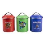 Rojo - Arnott's Bushells & Rosella Canisters - Red Blue & Green (Set of 3)