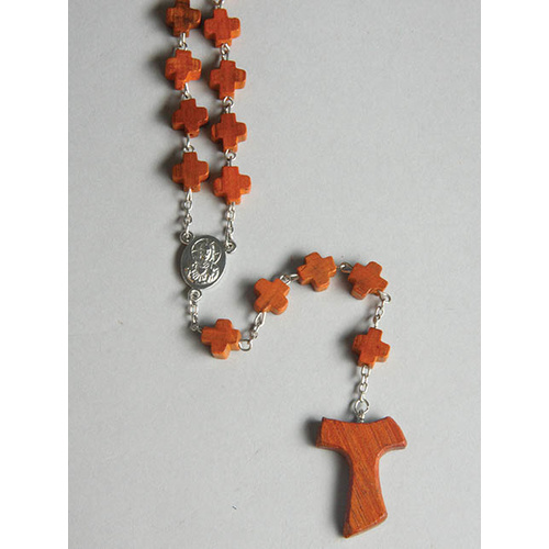 Wooden Rosary With Crosses