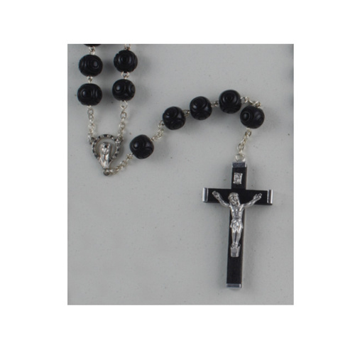 Large Wood Rosary (Black)