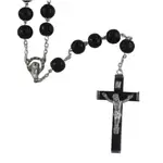 Large Wood Rosary (Black)