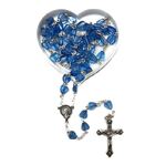 Heart-Shaped Rosary - Blue