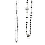 Rosary Crystal Necklace - Black