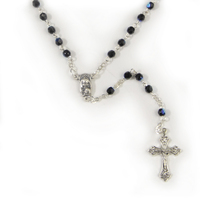 Rosary Beads Crystal Ab 4mm - Black