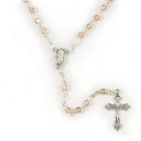 Rosary Beads Crystal Ab 4mm - Pink
