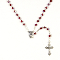 Rosary Beads Crystal Ab 4mm - Ruby
