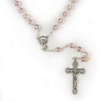 Rosary Beads Crystal Ab 7mm - Pink