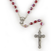 Rosary Beads Crystal AB 7mm - Ruby
